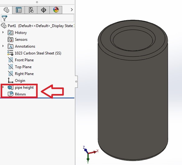 نحوه تغییر نام فیچرها در solidworks