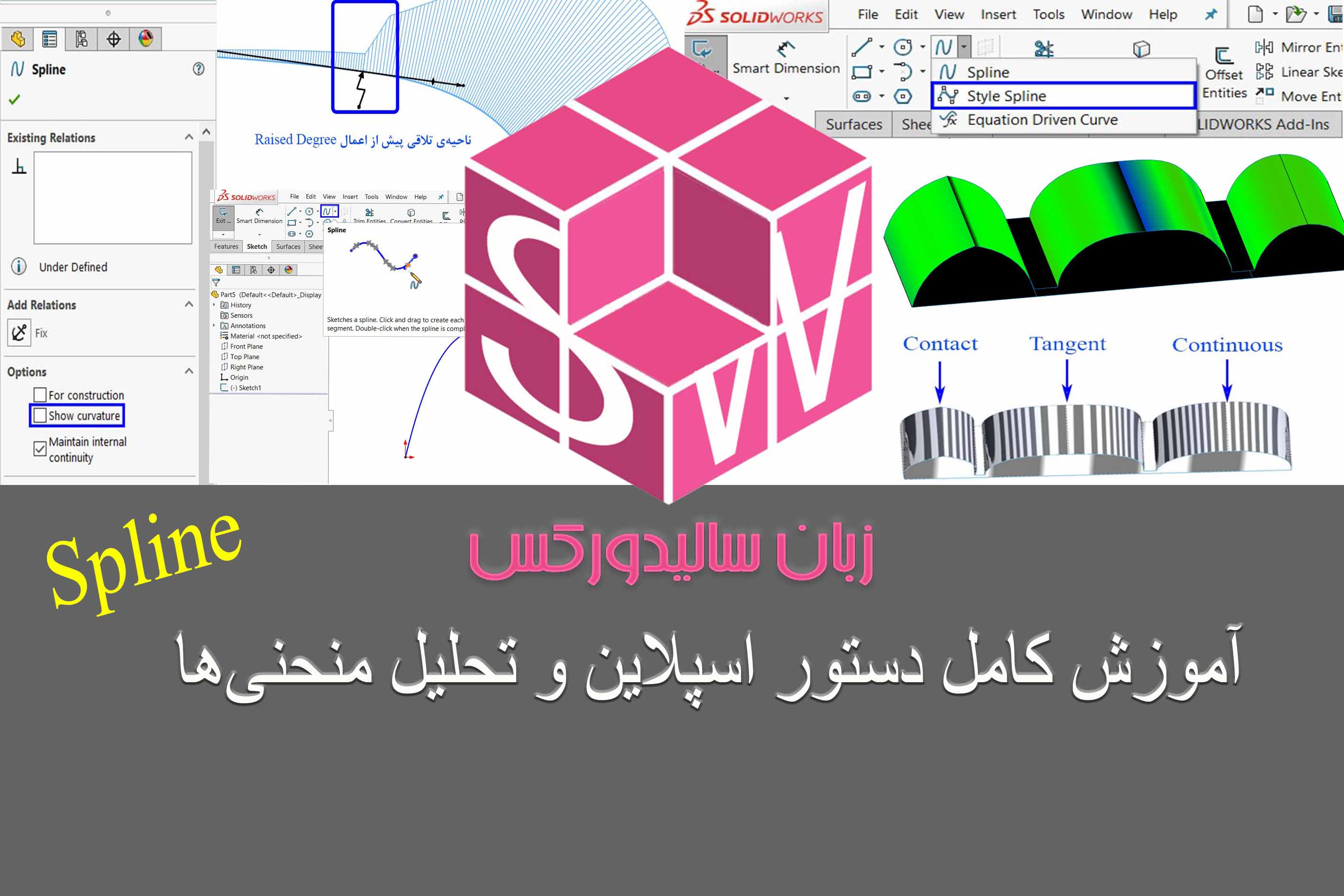 آموزش کامل تحلیل اسپلاین در سالیدورکس